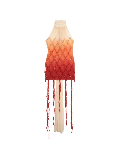 Blumarine rhombus-embellished dress Neutrals P622A784AR8172