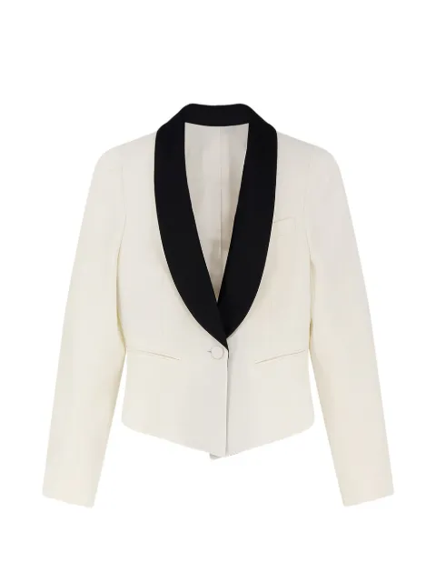 Alexander McQueen shawl-lapel single-button blazer White 847009QJAAC
