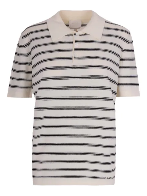A.P.C. striped polo shirt Neutrals COHLPH23473TAT