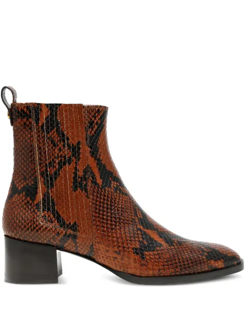 Roberto Festa Leda python-print heeled boots Brown LEDAPITONECOFFEE