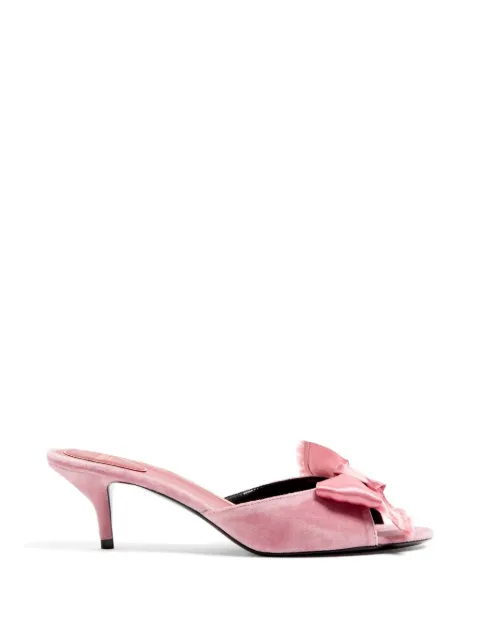 Valentino Garavani Marie A velvet slide sandals 55mm Pink WS0PG8XGT