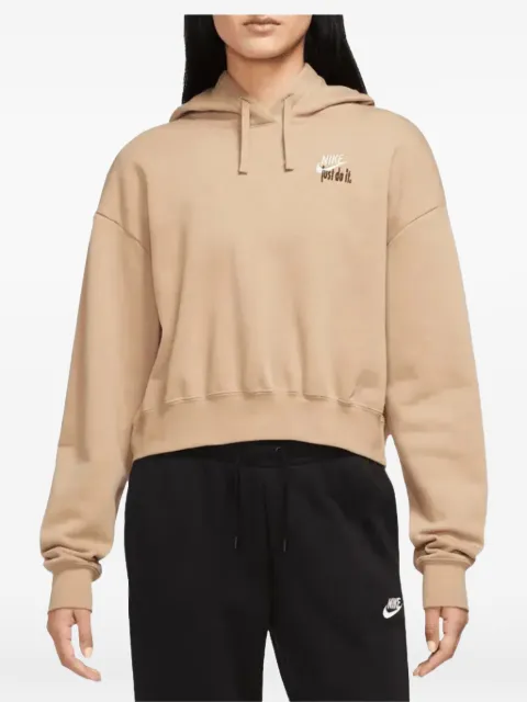 Nike oversized cropped pullover hoodie Neutrals FB8258