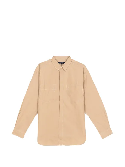 Comme des Garçons Homme contrast-stitch chest-pocket shirt Neutrals HQB005