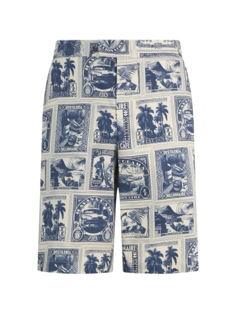 Billionaire graphic-print Bermuda shorts Neutrals IAFCMRT1717BTE034N