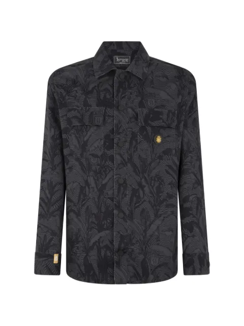Billionaire palm tree-print overshirt Grey IAFCMRP2588BTE034N