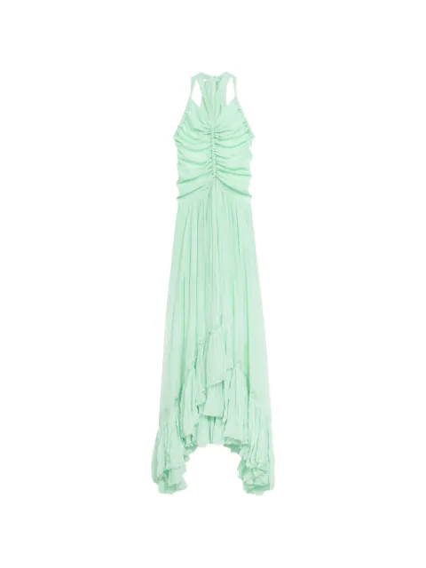 Blumarine ruched ruffled dress Green 22A746A