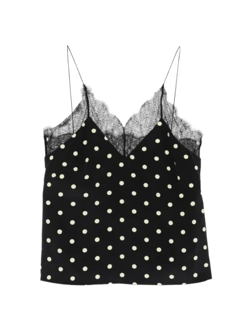Françoise Layla lace polka-dot top Black WOSSF203724