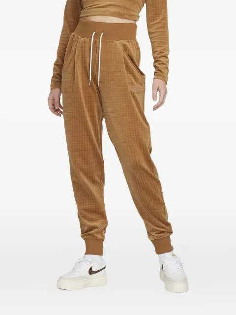 Nike high-waisted velour trousers Brown DV7820
