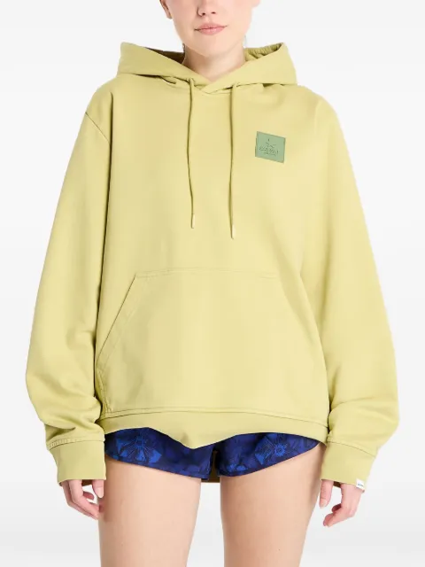 SAYSKY Everyday logo-patch hoodie Green NWLHO70C312