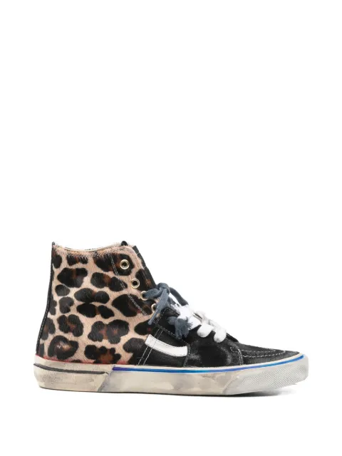 PAUL EASTERLIN Caly Star leopard high-top sneakers Black CS014ABCALYSTAR