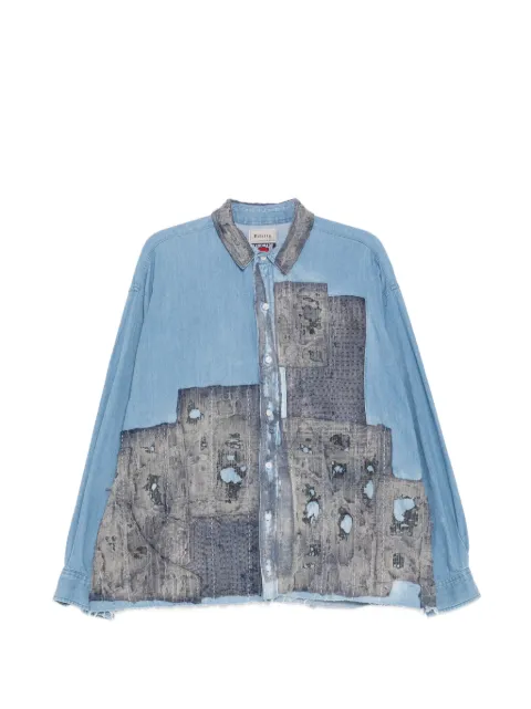 Kafeneo by TBF patch-worked shirt Blue KAF01410