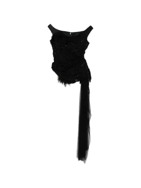 Marc Le Bihan sequin top Black 26103