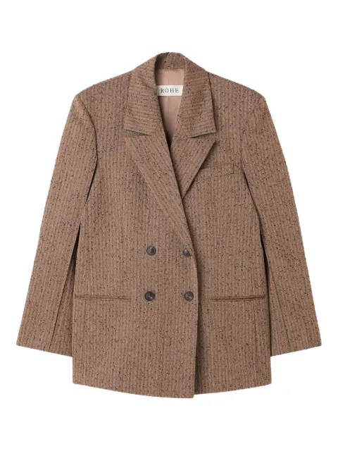 Róhe herringbone double-breasted blazer Brown 41811046