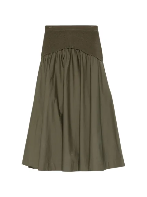 SIMKHAI knitted-panel midi skirt Green 1263038PCFERN