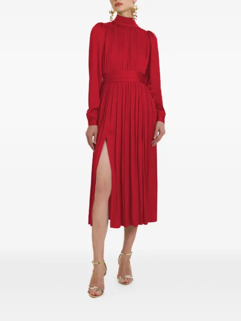 FRAMBOISE Otello long-sleeve midi dress Red OTELLO