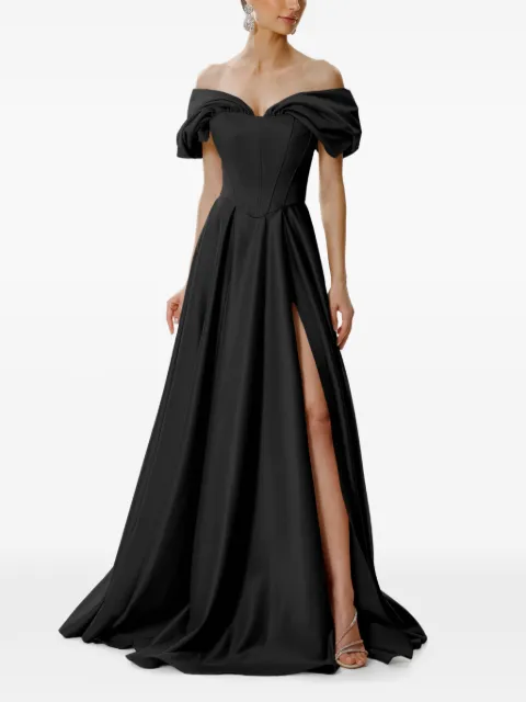 FRAMBOISE Giuliamy off-the-shoulder maxi dress Black GIULIAMY