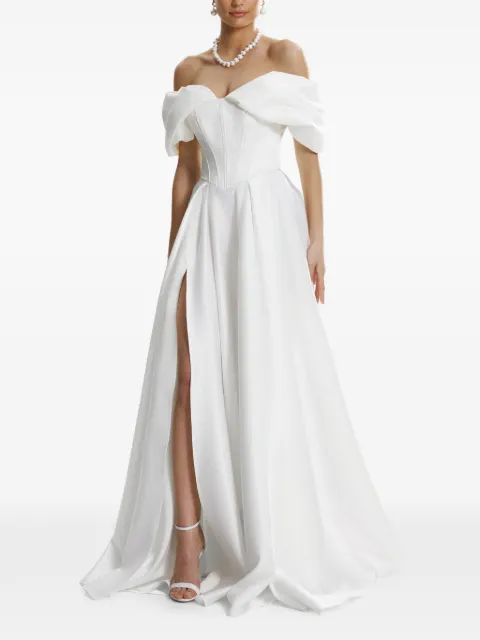 FRAMBOISE Giuliamy off-the-shoulder maxi dress White GIULIAMY