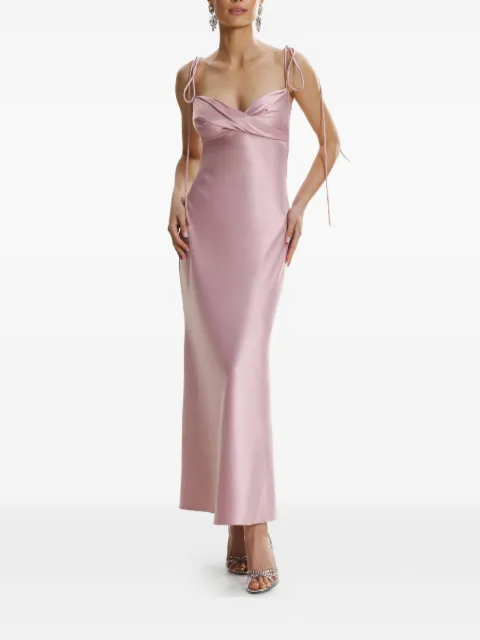 FRAMBOISE Darren sweetheart-neck midi dress Pink DARREN