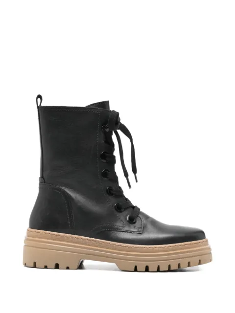 GABOR Jemmy lace-up lug-sole boots Black 91721