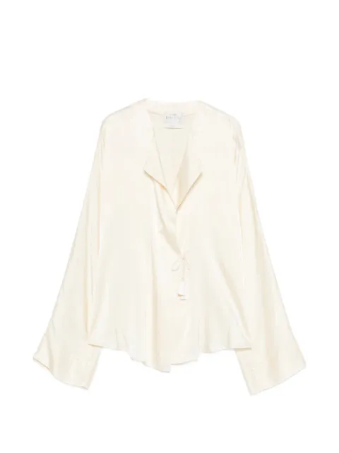 Forte Forte tassel tie-fastening blouse Neutrals 14579MYSHIRT