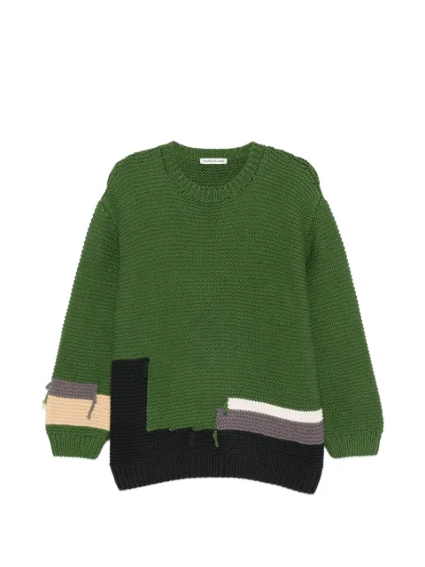 YMC patch-detail sweater Green P8ZML