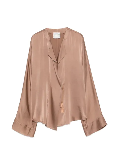Forte Forte tassel-detail blouse Brown 14579MYSHIRT