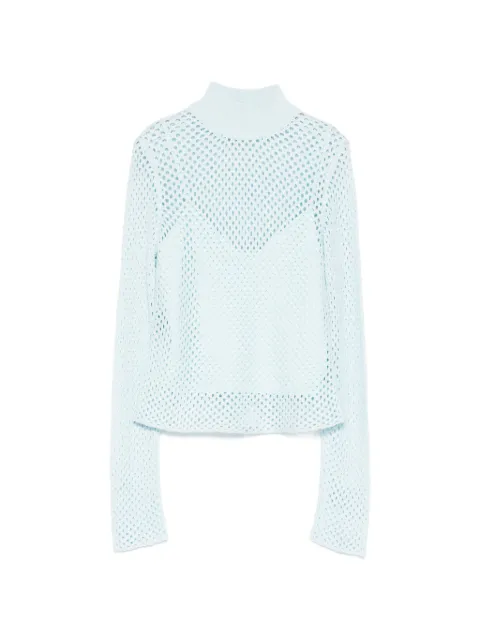 SIMKHAI openwork turtleneck sweater Blue 1262219K