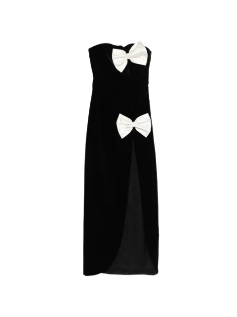 Alessandra Rich bow-detail slit dress Black FABX4269F2603