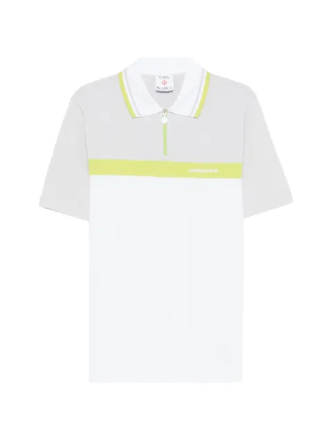 Casablanca colour block zip polo shirt White MSP26JTP44801