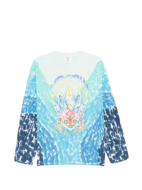 Casablanca tie-dye graphic T-shirt Blue MSP26JTP35001