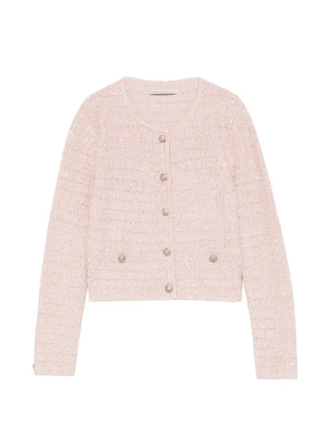 Alessandra Rich button embellished knitwear Pink FABX4348K47227674