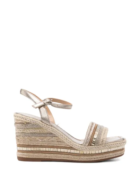 ALMA EN PENA crystal-embellished wedge espadrilles Gold V240994
