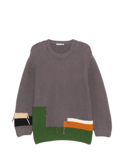 YMC patchwork sweater Grey P8ZML