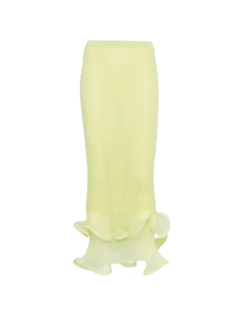 SIMKHAI ruffled-hem midi skirt Green 1263016K