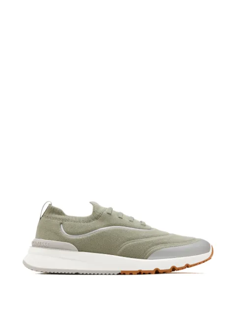 Brunello Cucinelli knit panelled sneakers Green MZUAUFO340