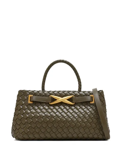 JW Pei Elora woven top handle tote bag Green 8T0217