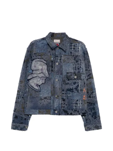 Kafeneo by TBF patch-work jacket Blue KAF01407BLUE