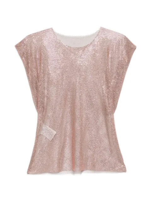 Alberta Ferretti sequin-embellished top Pink AEF261U12011647
