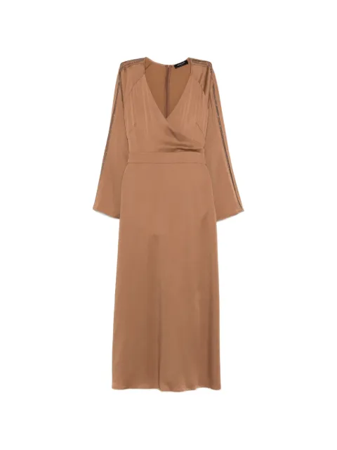Fabiana Filippi V-neck embellished maxi dress Brown ABD266F175L780