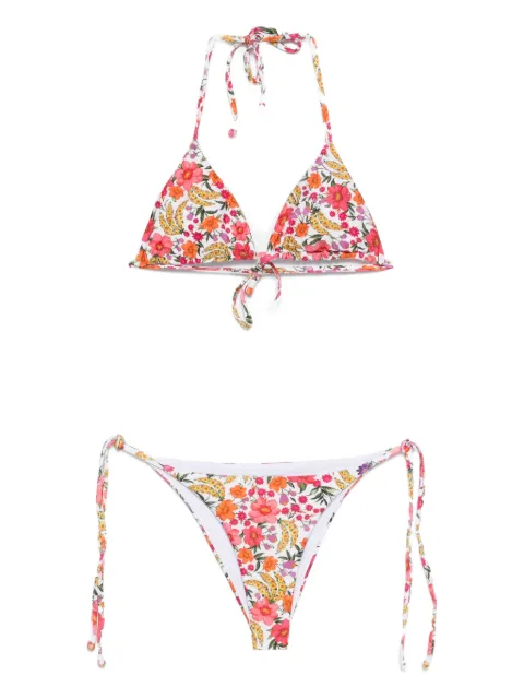 FARM Rio floral triangle bikini White 351760351761