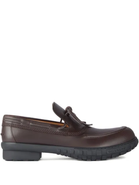 Givenchy tie-detail loafers Brown BH203KH1X8201