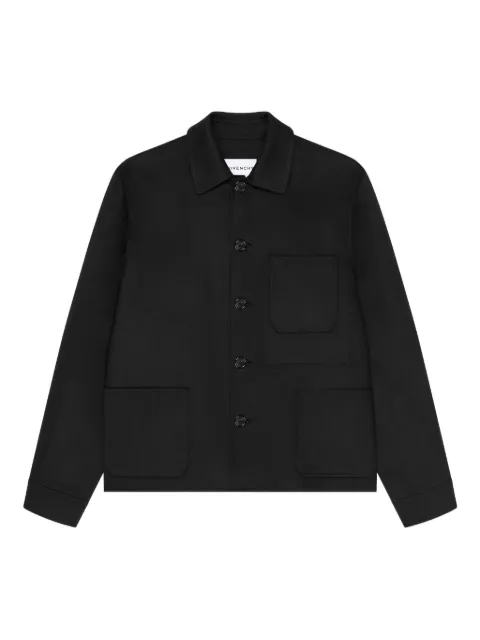 Givenchy classic-collar shirt jacket Black BM01EU163S001