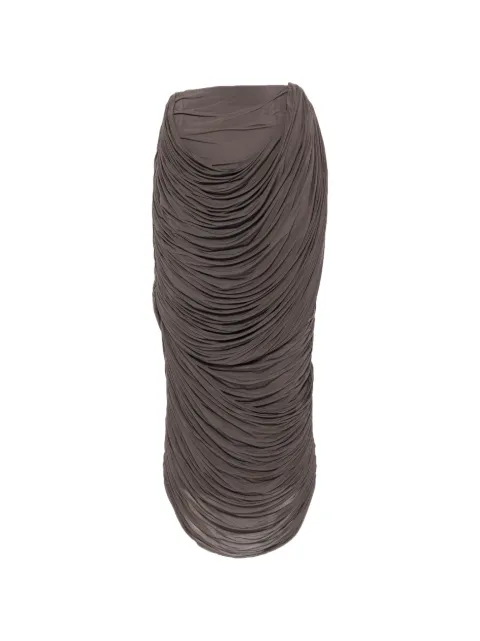 Magda Butrym ruched skirt Brown SPODNICA