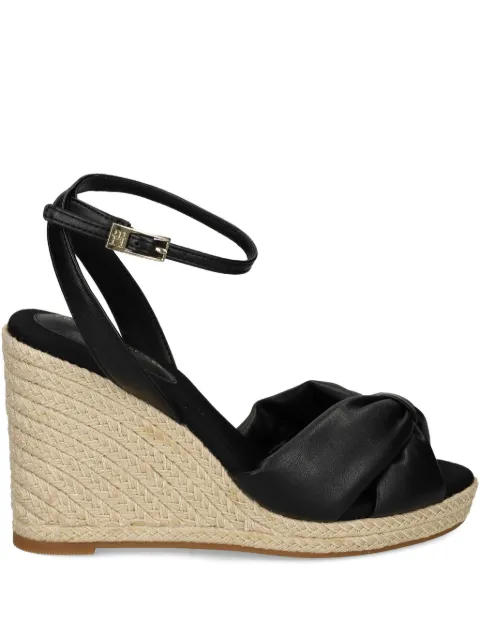 Tommy Hilfiger knot-detail wedge sandals Black FW0FW09011