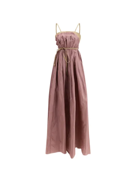 Di Stavnitser gathered tie-waist dress Pink D2323020