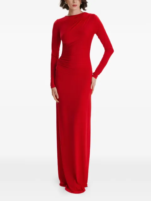 2310 STUDIO long-sleeves open-back maxi dress Red FF67