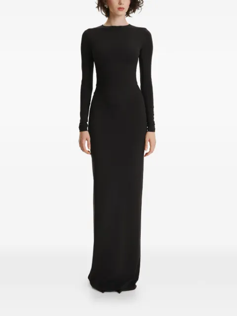 2310 STUDIO long-sleeved corset maxi dress Black FF63