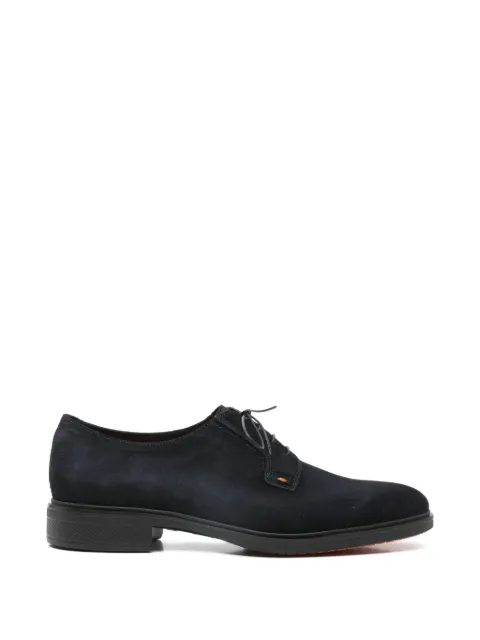 Santoni elastic-panel lace-up oxford shoes Blue MGEO19291NEAXGEXU60