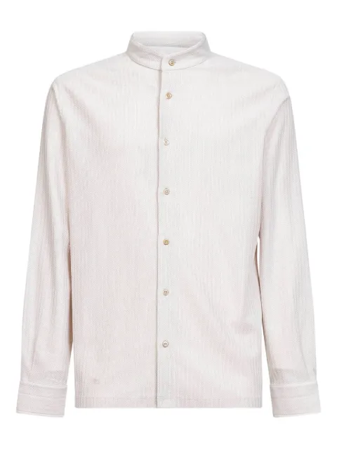 Brunello Cucinelli mandarin collar long-sleeves shirt Neutrals MW8323920C1045