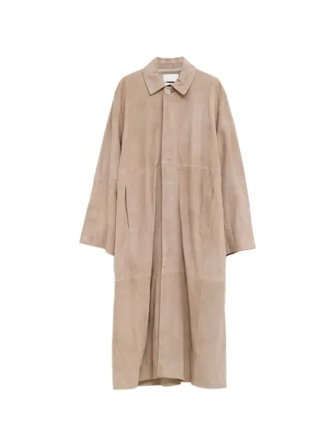 Lauren Manoogian suede panelled coat Neutrals HPS26C2687L119